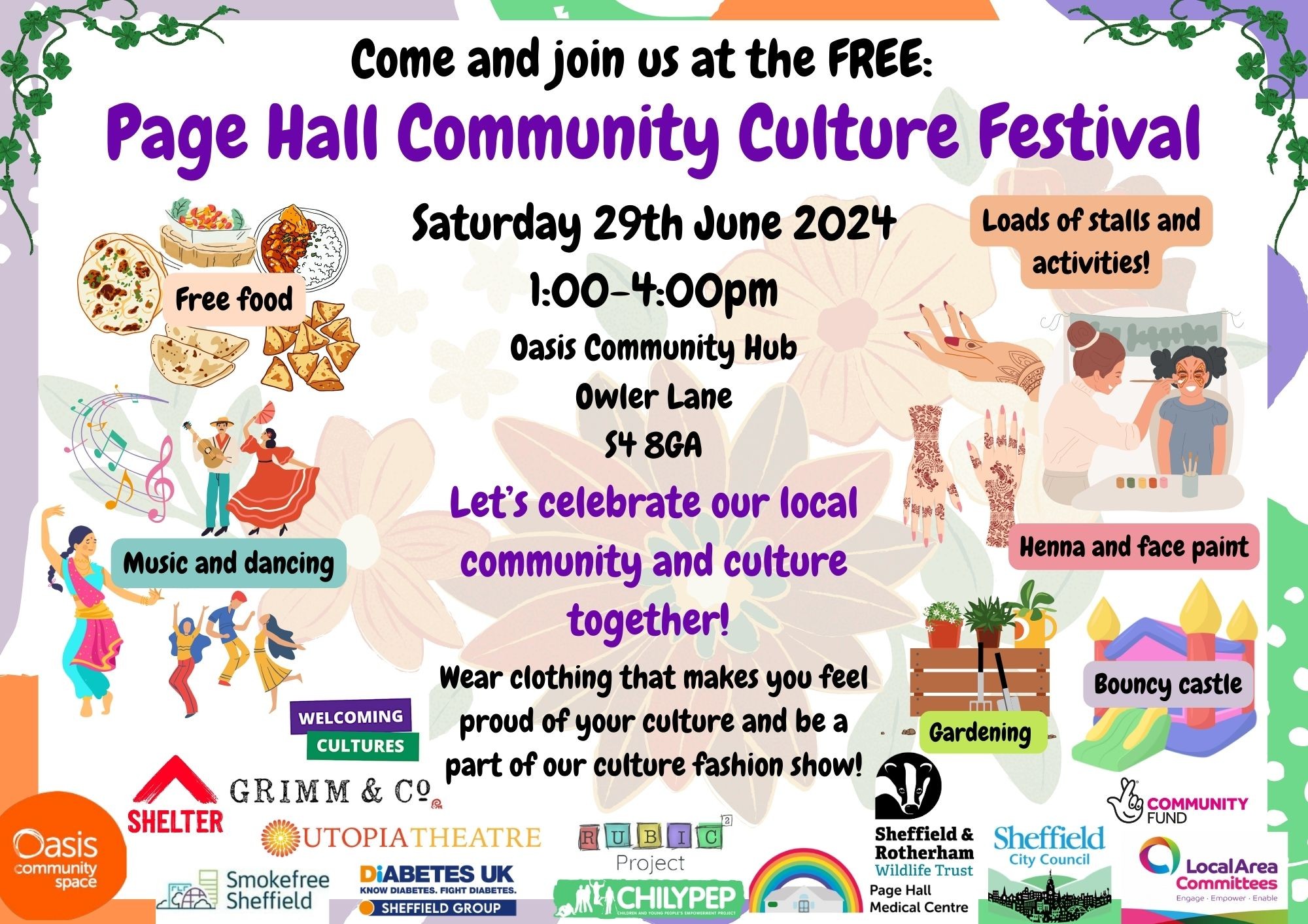 Page Hall Community Culture Festival 29/6/24 1-4pm